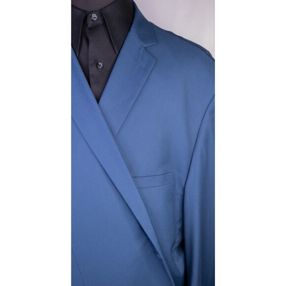 Alain Dupetit Sport Coat Jacket Blazer Sz 58L Poly Blend 2-Button Solid Blue NWT - Picture 4 of 16
